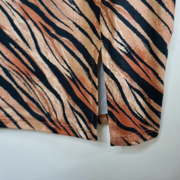 NEW Leith Long Sleeve Minidress - Tiger Print Sz M - Picture 7 of 9